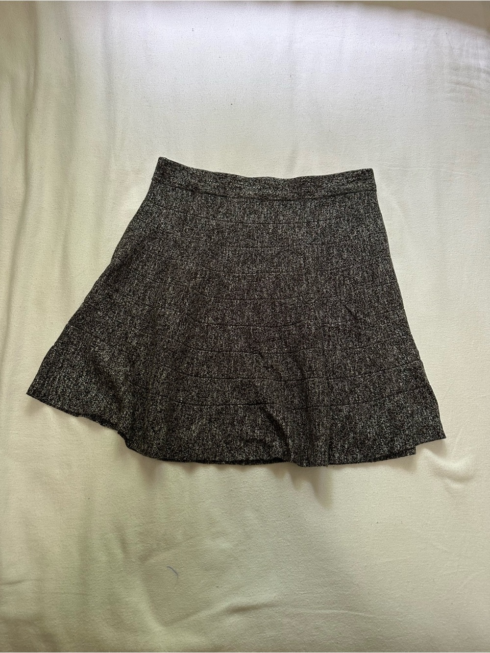 Max Studio Dark Charcoal Knit Flared Mini Skirt